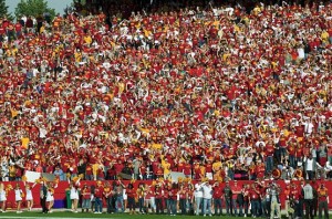 College Students in stands